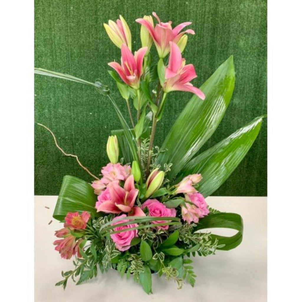 Blushing Pink Elegant Floral Arrangement - Shalimar Flower Shop
