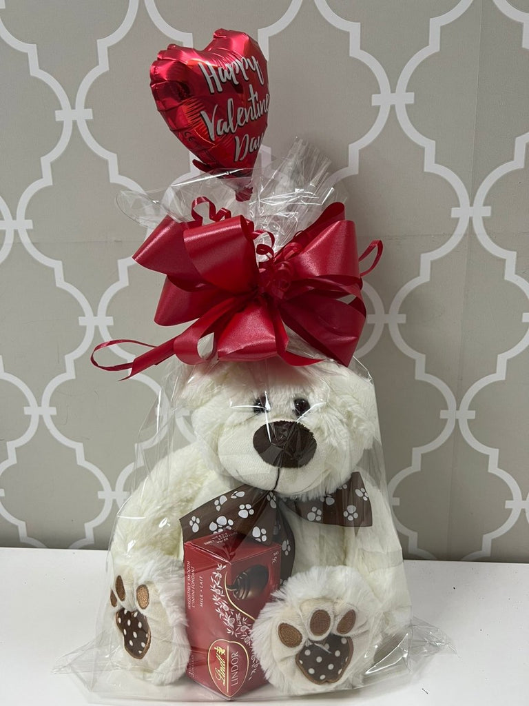 Cutie Teddy with Lindor and Balloon Combo - Shalimar Flower Shop