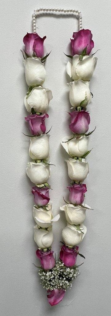 Garland - Hot Pink and White Roses - Shalimar Flower Shop