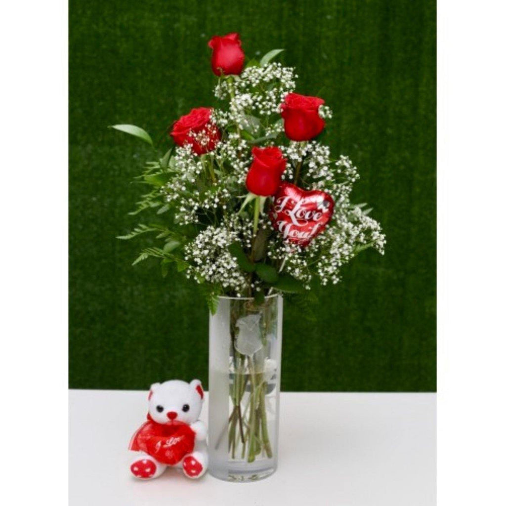 Loving Roses in a Premium Polish Vase - Shalimar Flower Shop