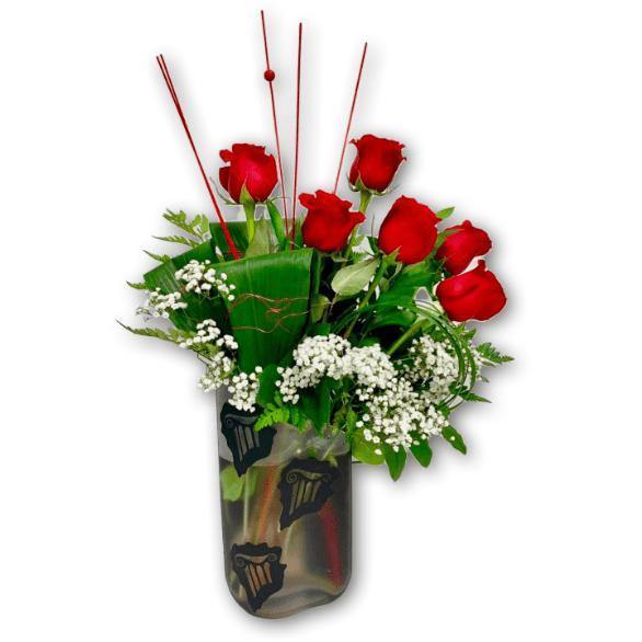Scented Love Rose Arrangement in Premium Polish Vase - Shalimar Flower Shop