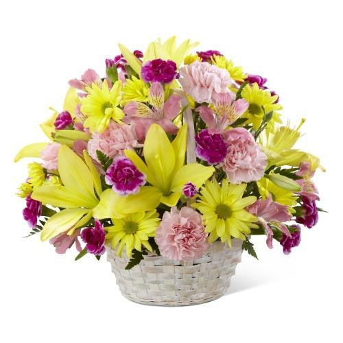 The FTD Basket of Cheer Bouquet - Shalimar Flower Shop