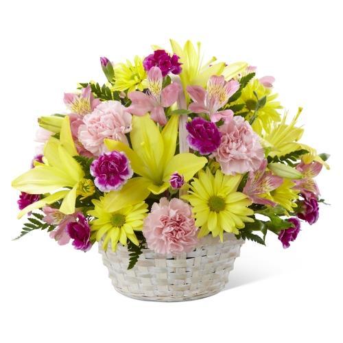 The FTD Basket of Cheer Bouquet - Shalimar Flower Shop