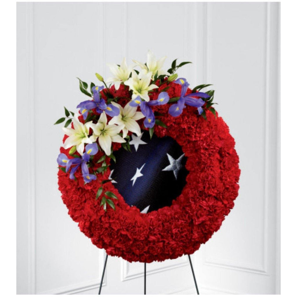 The FTD® To Honor One's Country Easel Wreath - Shalimar Flower Shop