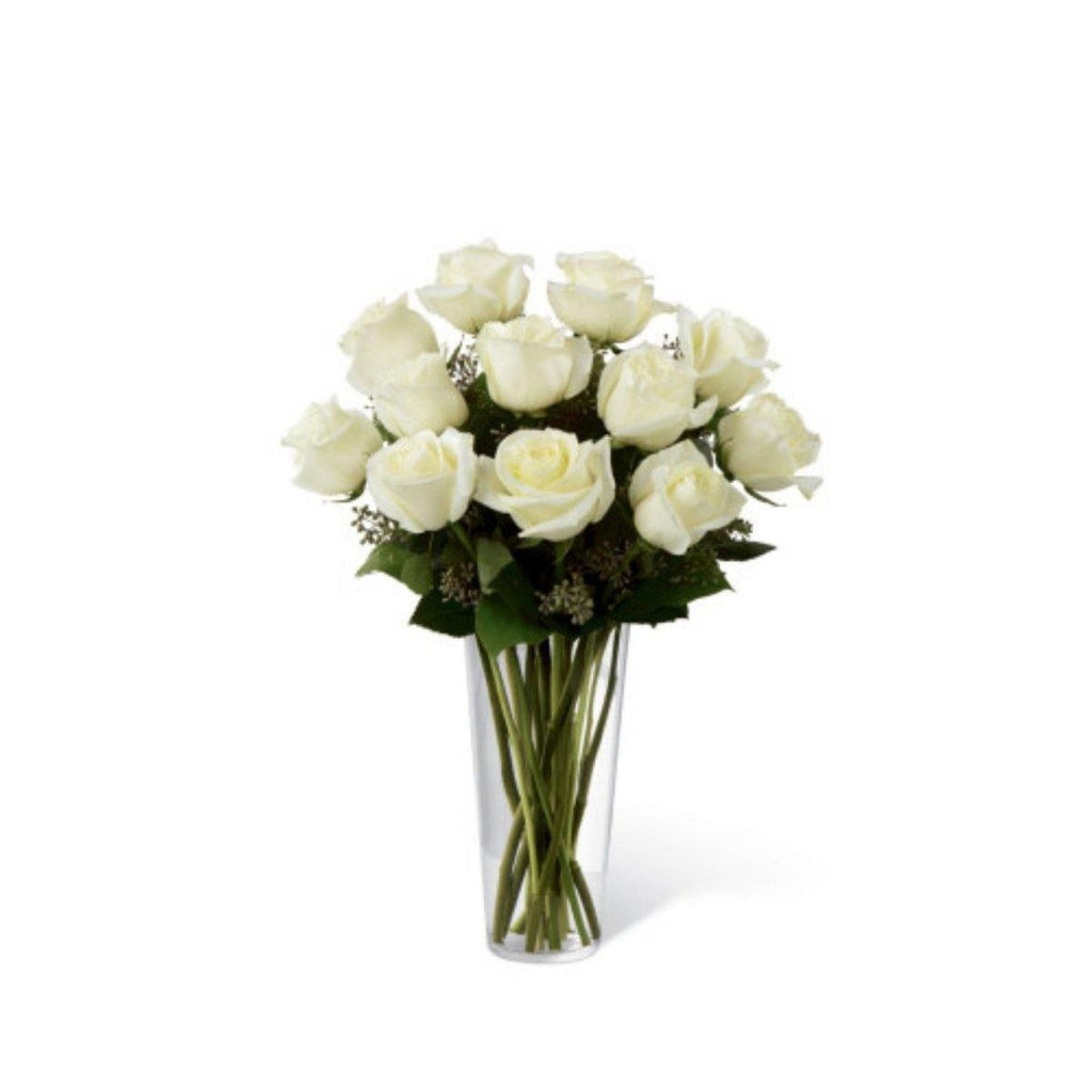 The FTD® White Rose Bouquet - Shalimar Flower Shop