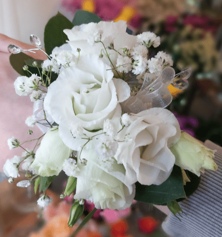Fancy Lisianthus Corsage - Shalimar Flower Shop