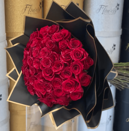 Luxury Red Rose Bouquet - Shalimar Flower Shop