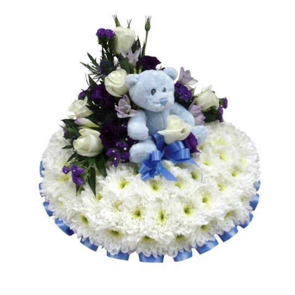 Baby Boy Funeral Casket Spray - Shalimar Flower Shop