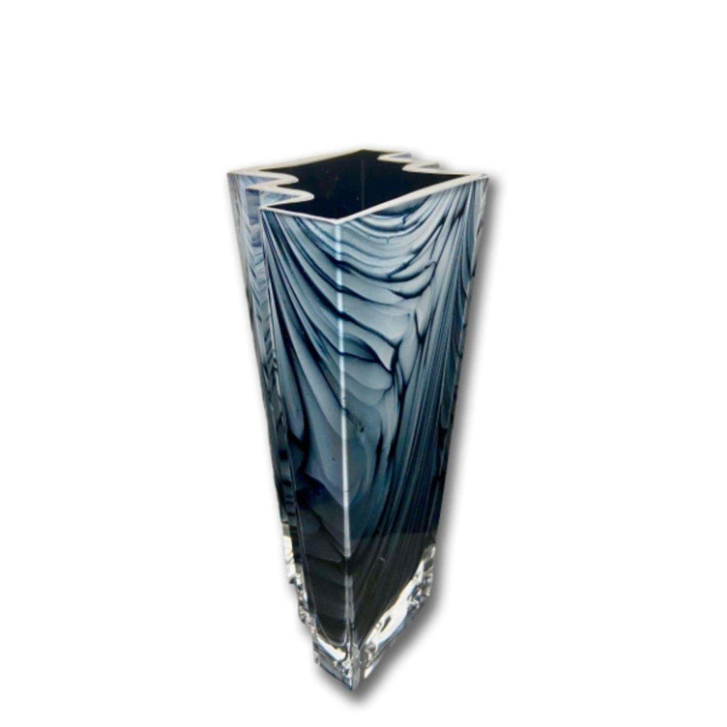 Blue & White Marbled Premium Vase - Shalimar Flower Shop