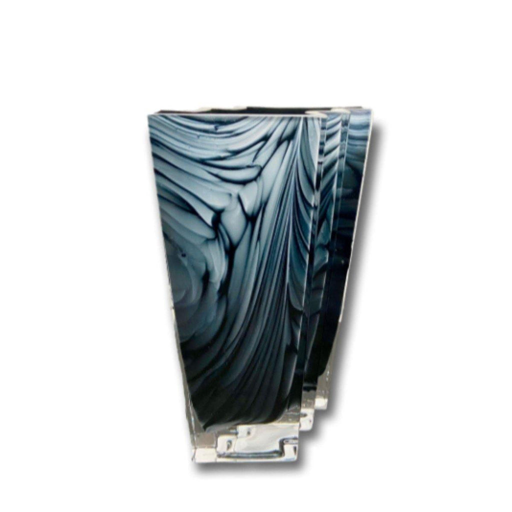 Blue & White Marbled Premium Vase - Shalimar Flower Shop