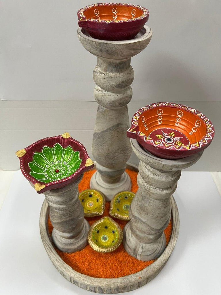 Contemporary Diya set - Shalimar Flower Shop