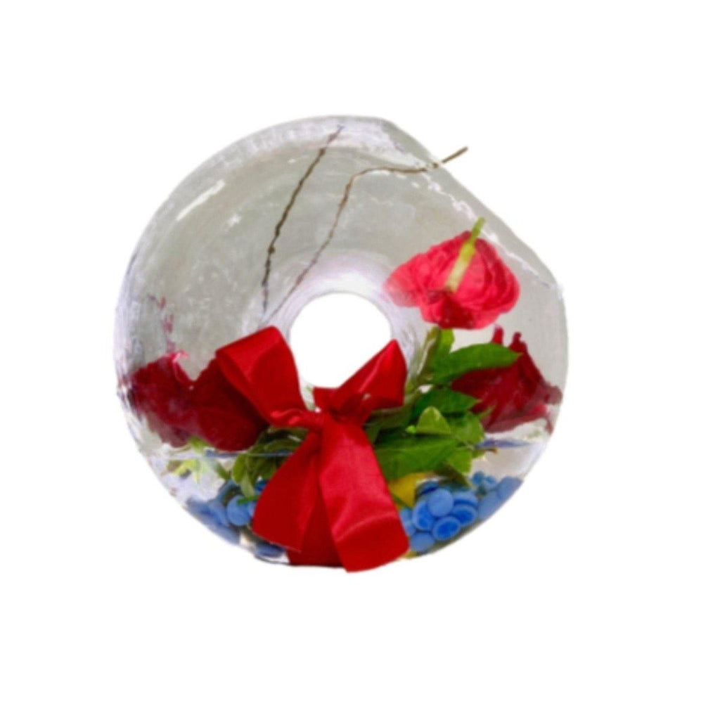 Earth's Gift Arrangement in a Donut Shaped Vase - Shalimar Flower Shop