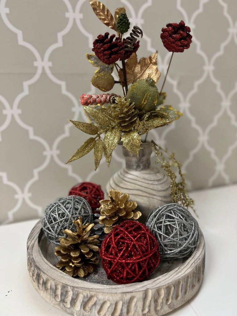 Elegant Wooden Christmas Décor - Shalimar Flower Shop