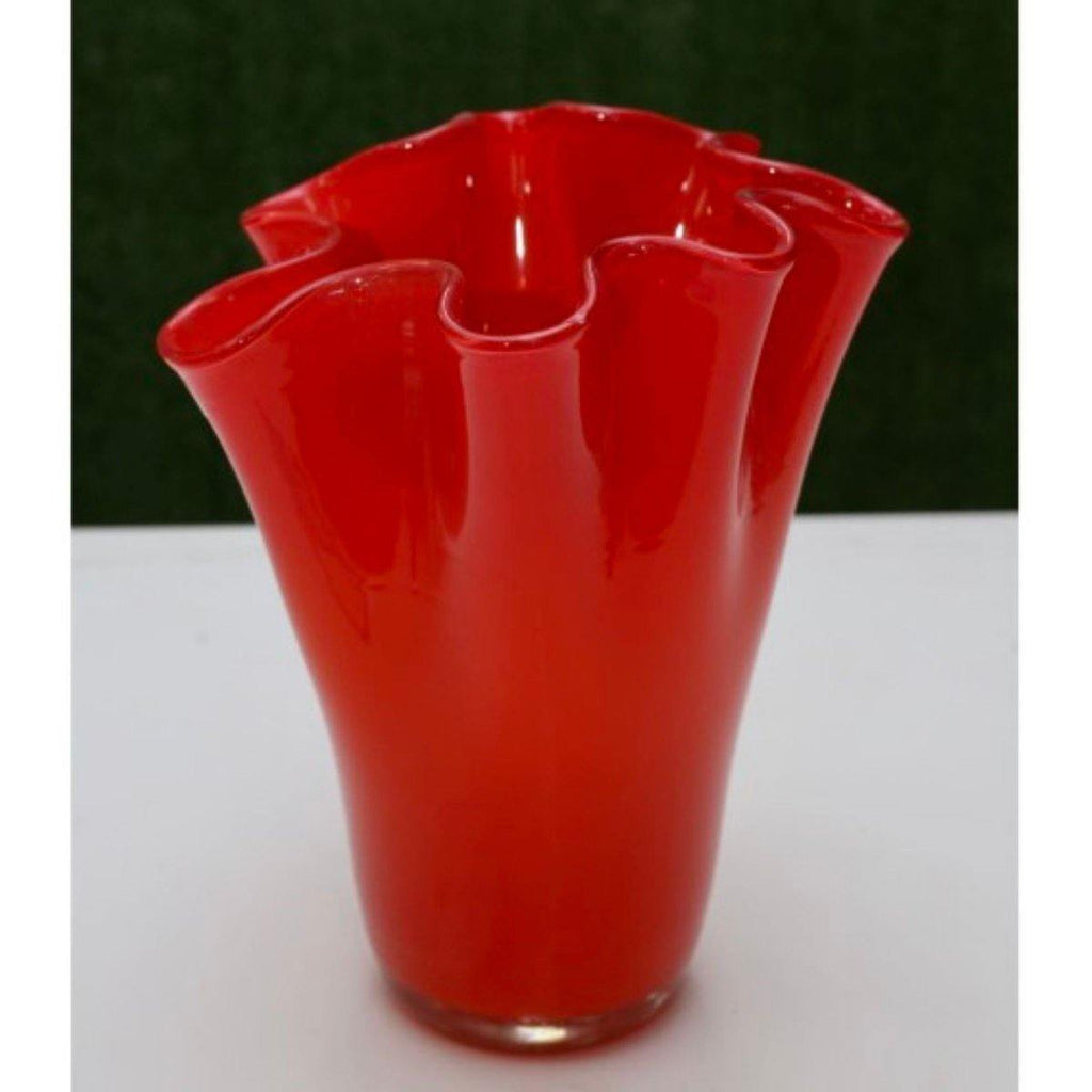 European Hand Blown Vase - Fire - Shalimar Flower Shop