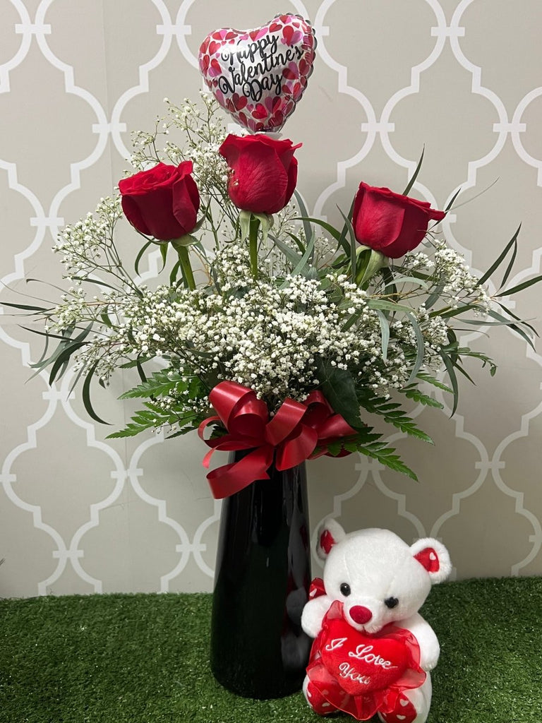 Fill the Love Rose Arrangement Combo - Shalimar Flower Shop