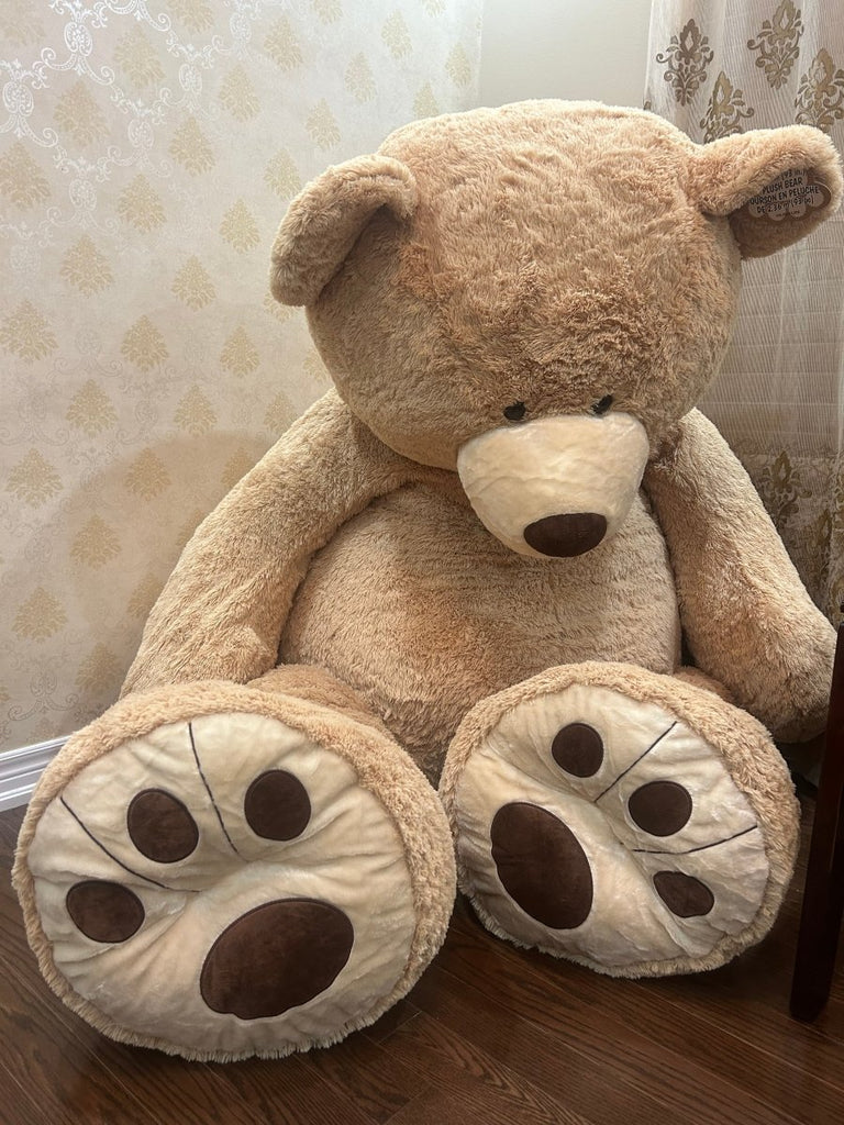 Giant Beige Teddy Bear - Pickup Only - Shalimar Flower Shop