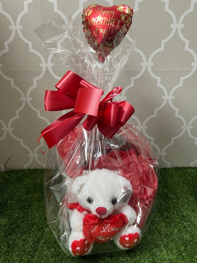 Glass Globe Teddy and Balloon Combo - Shalimar Flower Shop