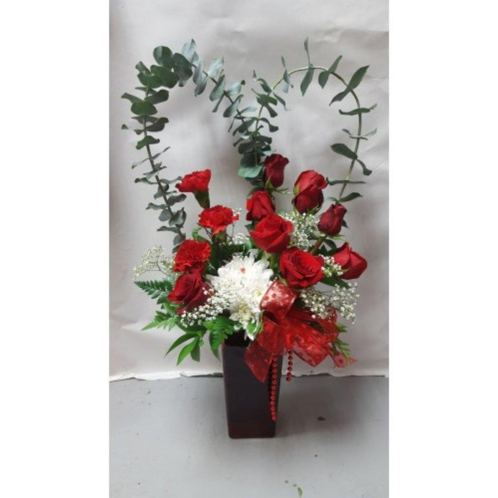 Lovely Heart Floral Arrangement - Shalimar Flower Shop