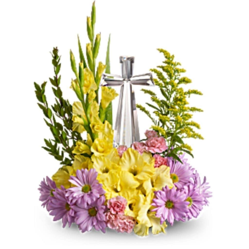 Our Crystal Cross Bouquet - Shalimar Flower Shop