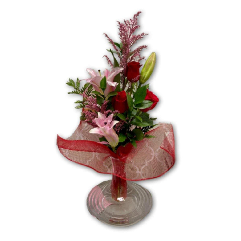 Pink & Red Love Dream in Premium Polish Vase - Shalimar Flower Shop