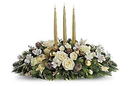 Royal Christmas Centerpiece Bouquet - Shalimar Flower Shop