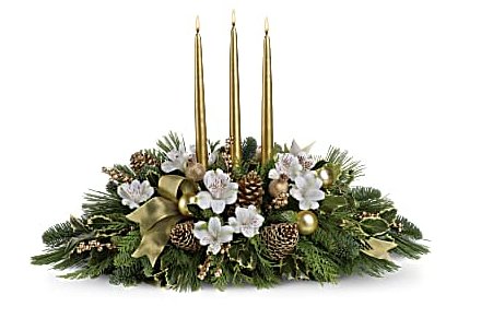 Royal Christmas Centerpiece Bouquet - Shalimar Flower Shop