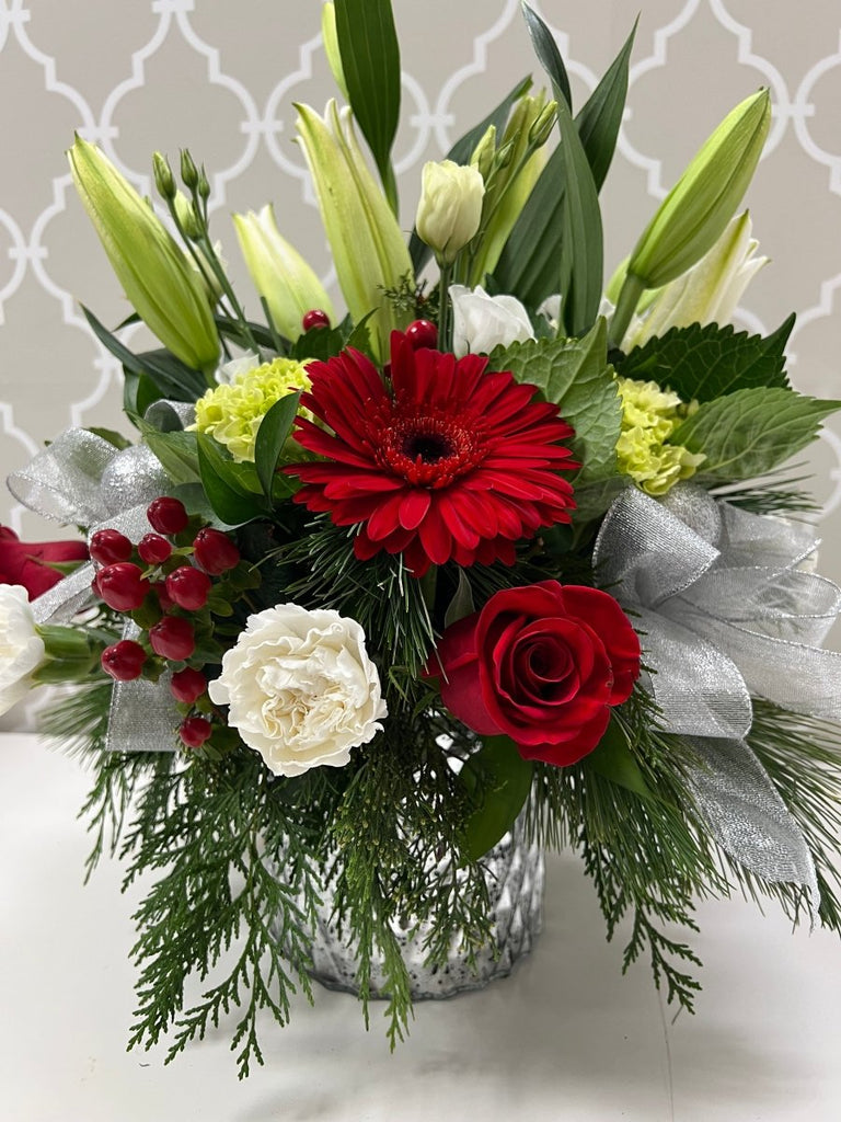 Silver Mist Holiday Bouquet - Shalimar Flower Shop