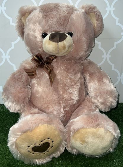 Teddy Bear with Copper Heart - Shalimar Flower Shop