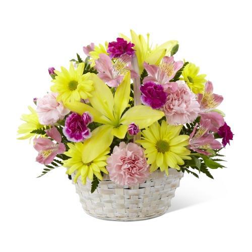 The FTD Basket of Cheer Bouquet - Shalimar Flower Shop