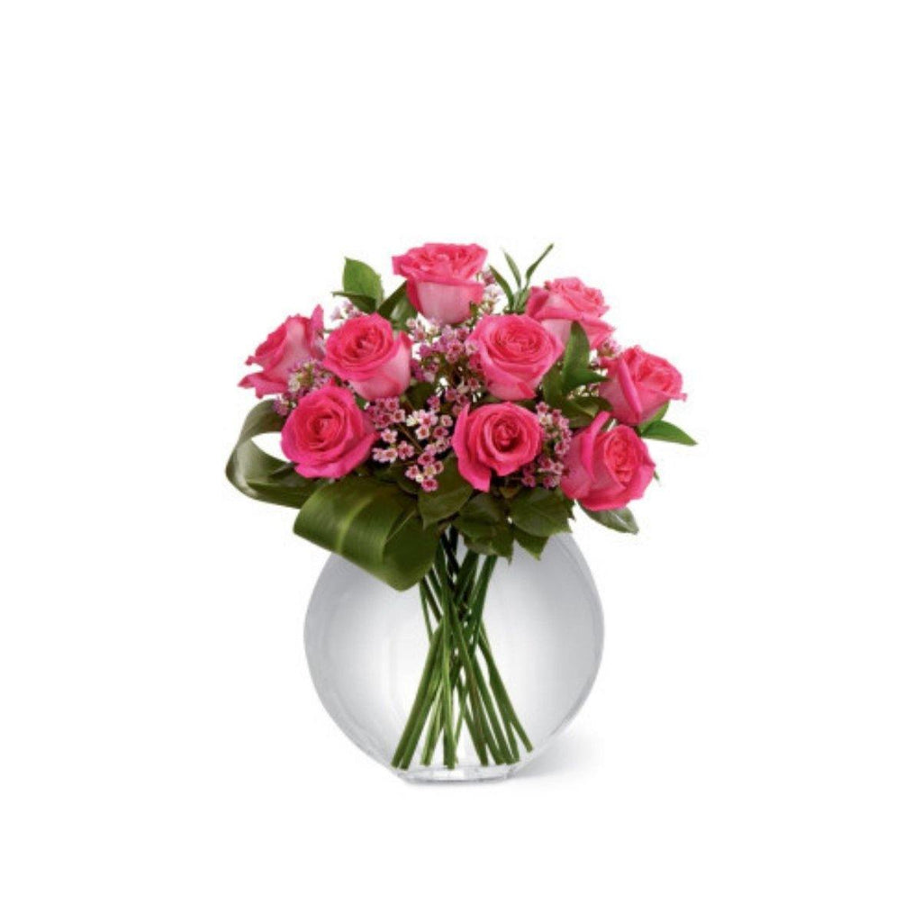 The FTD® Blazing Beauty Pink Rose Bouquet - Shalimar Flower Shop