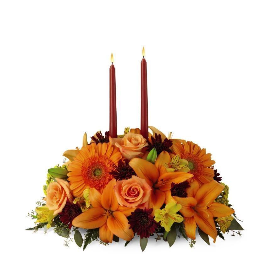 The FTD® Bright Autumn Centerpiece - Shalimar Flower Shop