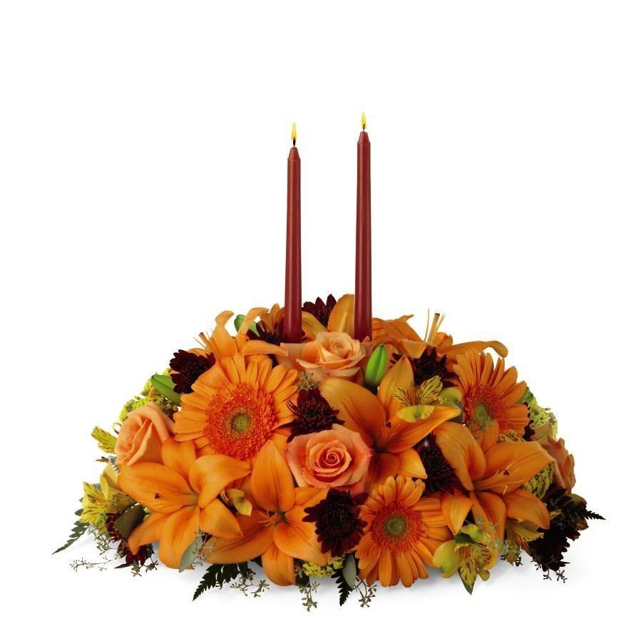 The FTD® Bright Autumn Centerpiece - Shalimar Flower Shop