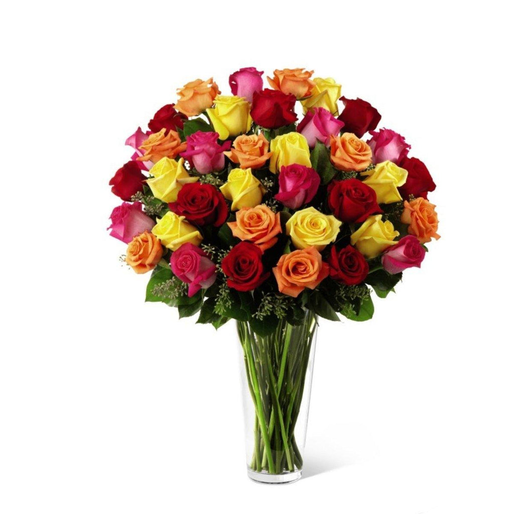 The FTD® Bright Spark Rose Bouquet - Shalimar Flower Shop