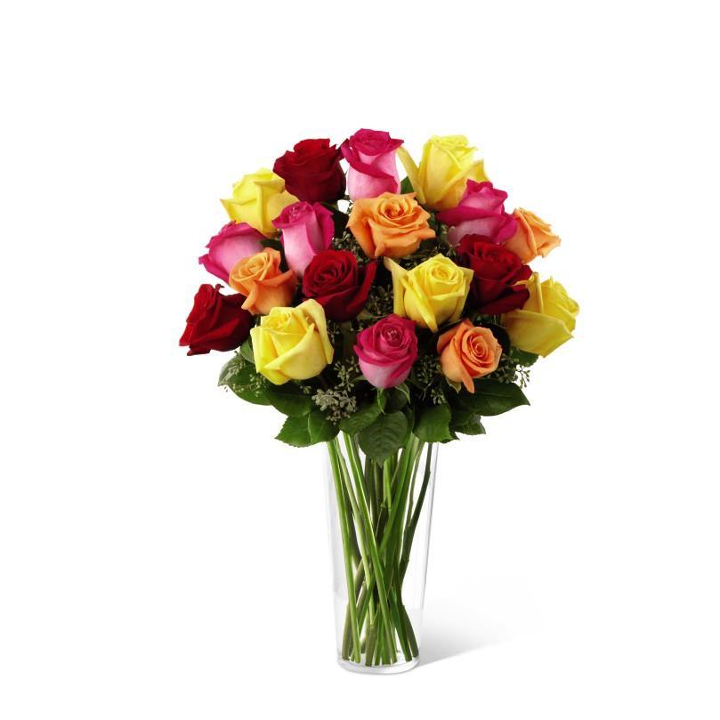 The FTD® Bright Spark Rose Bouquet - Shalimar Flower Shop