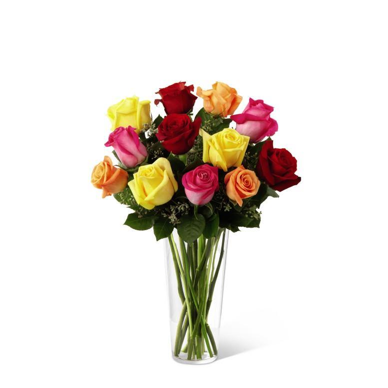 The FTD® Bright Spark Rose Bouquet - Shalimar Flower Shop