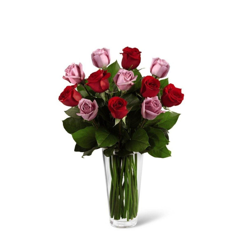 The FTD Red and Lavender Rose Bouquet - Shalimar Flower Shop