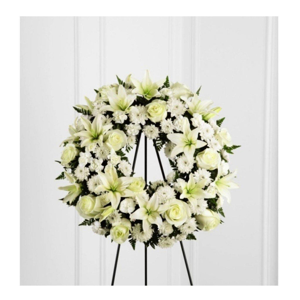 The FTD® Treasured Tribute Wreath - Shalimar Flower Shop