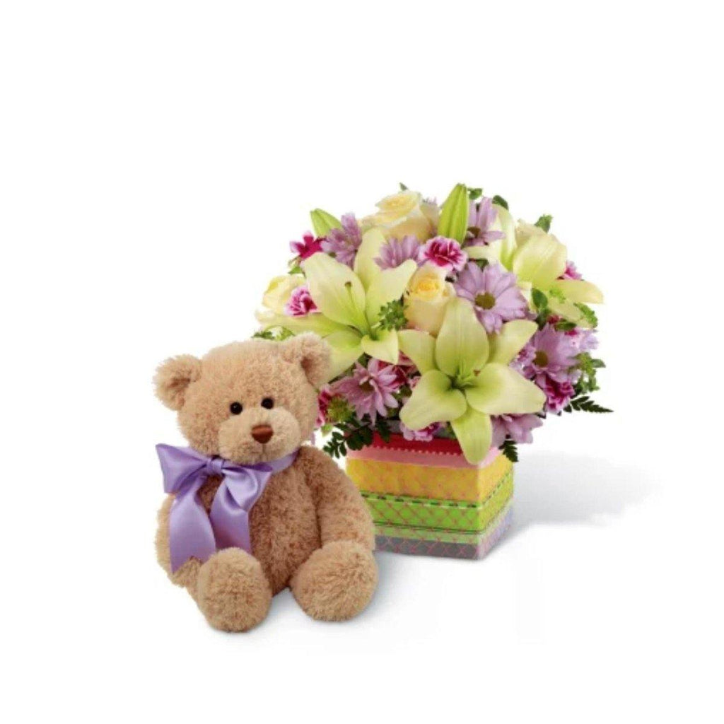 The FTD® Welcome™ Bear Bouquet - Shalimar Flower Shop