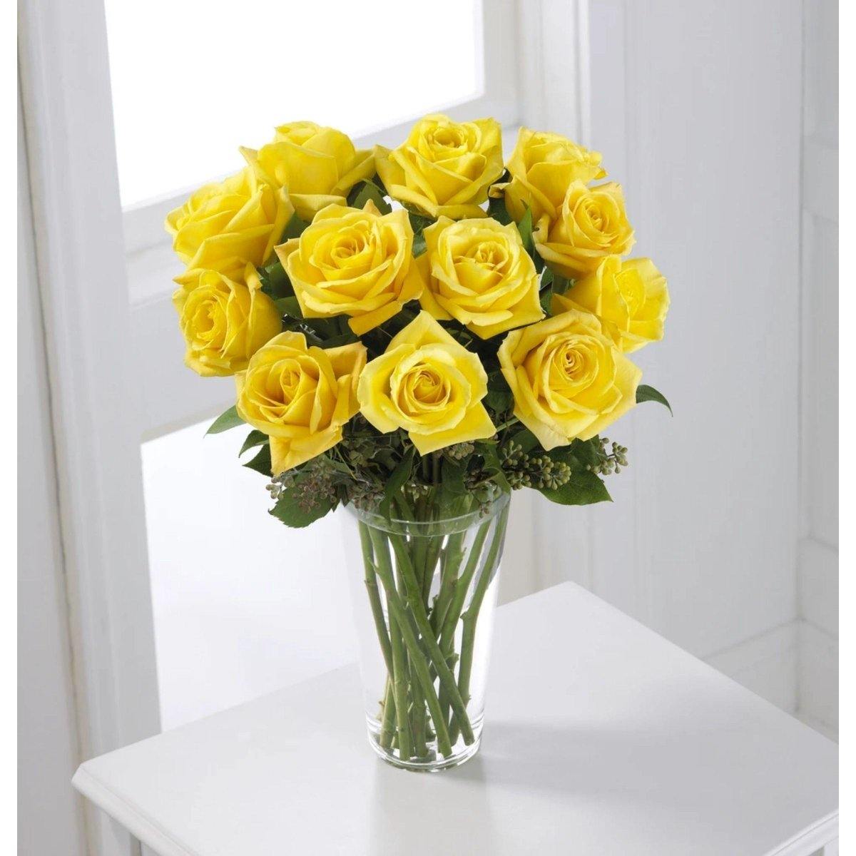 The FTD® Yellow Rose Bouquet - Shalimar Flower Shop