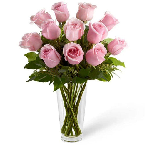 The Long Stem Pink Rose Bouquet by FTD® - Shalimar Flower Shop